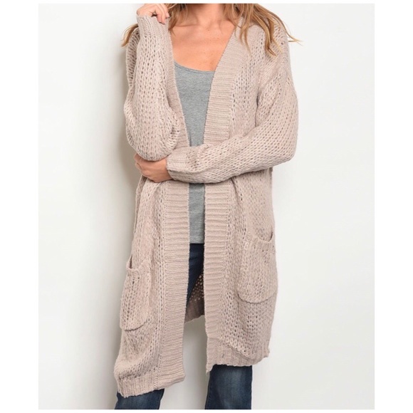 ❄️GRAY CHUNKY KNIT CARDIGAN - Picture 8 of 12